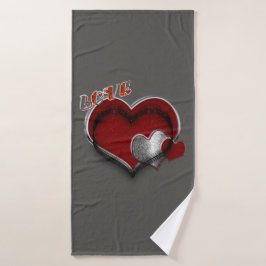 Hart Magische Houtskool Badhanddoek Set Bad Handdoek