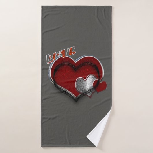 Hart Magische Houtskool Badhanddoek Set Bad Handdoek (Badhanddoek)