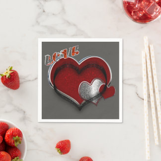 Hart Magische Houtskool Servet Standaard Cocktail