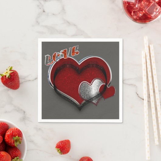 Hart Magische Houtskool Servet Standaard Cocktail (Insitu)