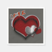 Hart Magische Houtskool Servet Standaard Cocktail (Voorkant)