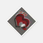 Hart Magische Houtskool Servet Standaard Cocktail (Hoek)