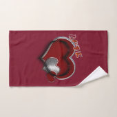 Hart Magische Maroon Badkamer Handdoek Set (Handdoek)