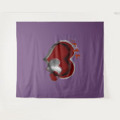 Hart Magische Paarse Business Tapestry Extra-Large Wandkleed (Voorkant (horizontaal))