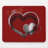 Hart Magische Rode Muismat (Voorkant)