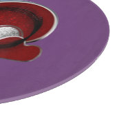 Hart Magische Ronde Paarse Glas Snijplank 30.4 (Hoek)
