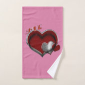 Hart Magische Roze Badkamer Handdoek Set (Handdoek)