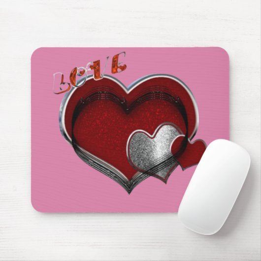 Hart Magische Roze Muismat (Met muis)