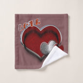 Hart Magische Rust Badkamer Handdoek Set (Wasdoekje)