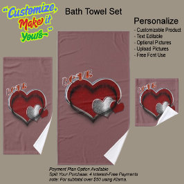 Hart Magische Rust Badkamer Handdoek Set