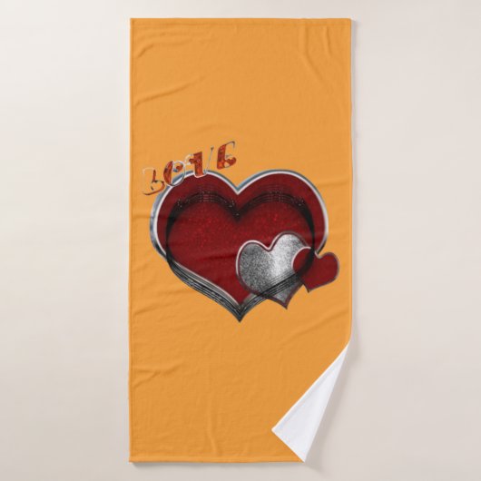 Hart Magische Sinaasappels Handdoek Set (Badhanddoek)