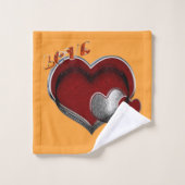 Hart Magische Sinaasappels Handdoek Set (Wasdoekje)