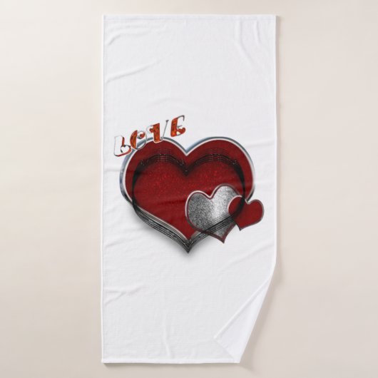 Hart Magische Witte Badkamer Handdoek Set (Badhanddoek)