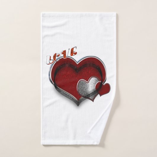 Hart Magische Witte Badkamer Handdoek Set (Handdoek)