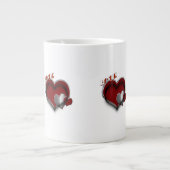 Hart Magische Witte Jumbo Mok (Voorkant)