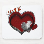 Hart Magische Witte Muismat (Voorkant)