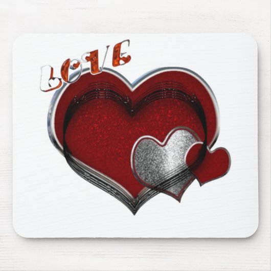 Hart Magische Witte Muismat (Voorkant)