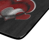 Hart Magische Zwarte Glas Snijplank 15.2x17.8cm (Hoek)