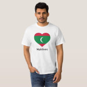 Hart - Maldiven vlag T-shirt (Voorkant volledig)