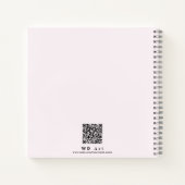 Hart MAM Roze Bloemen Letters Gepersonaliseerde na Notitieboek (Achterkant)