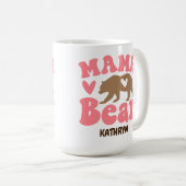 Hart Mama Beer Retro Schattige Funny Mom Gift Koffiemok (Voorkant rechts)
