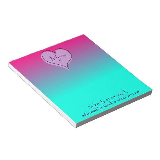 hart mama notitieblok (Schuin)