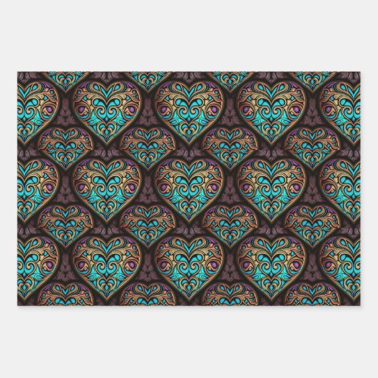 Hart Mandala Cadeaupapier (Voorkant 3)