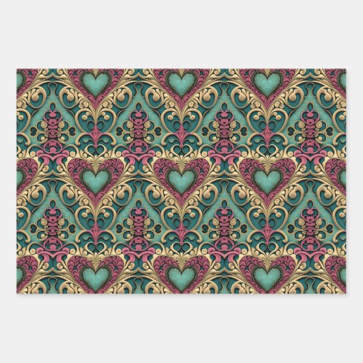 Hart Mandala Cadeaupapier (Voorkant)