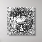 Hart Mandala Levensboom Canvas Afdruk (Voorkant)