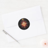Hart Mandala Rood 2013 Ronde Sticker (Envelop)