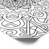 Hart Mandala Volwassen Kleuren Doodle Kleur Dit Poster (Hoek)