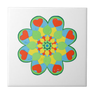 Hart Mandala Waterverf Tegeltje