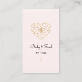 Hart Mandala Yoga Massage Wellness QR Code Visitekaartje (Voorkant)