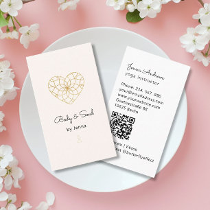 Hart Mandala Yoga Massage Wellness QR Code Visitekaartje