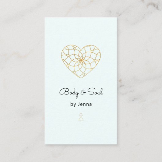 Hart Mandala Yoga Massage Wellness QR Code Visitekaartje (Voorkant)