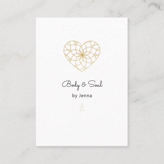 Hart Mandala Yoga Massage Wellness Visitekaartje (Voorkant)