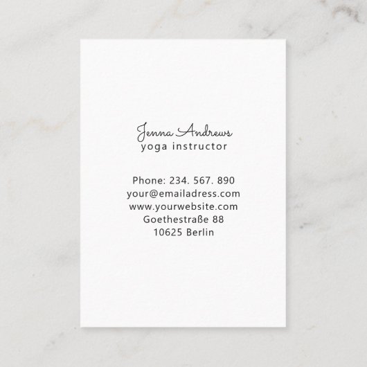 Hart Mandala Yoga Massage Wellness Visitekaartje (Achterkant)