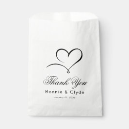 Hart Mark Elegant Trouw Gast Bedankt Wit Bedankzakje