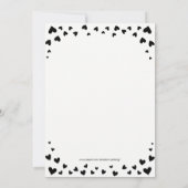 Hart & Mason Jar Chic Zwarte Bruiloftsborrel Kaart (Achterkant)