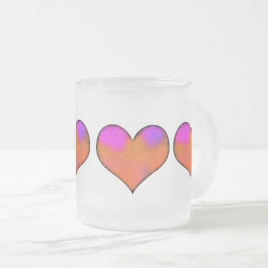 hart matglas koffiemok (Voorkant rechts)