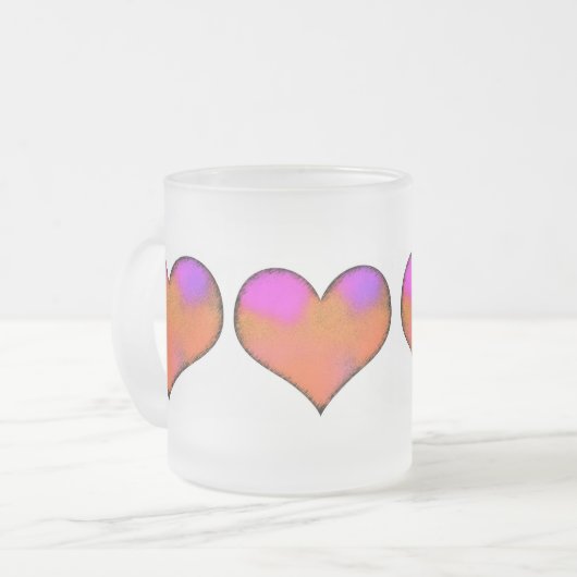 hart matglas koffiemok (Voorkant links)