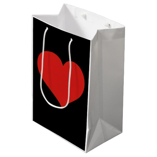 Hart  medium cadeauzakje (Voorkant Gekanteld)