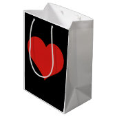 Hart medium cadeauzakje (Achterkant Gekanteld)