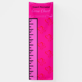 Hart Meisje Groeimeter Spandoek