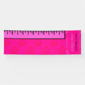 Hart Meisje Groeimeter Spandoek (Horizontaal)