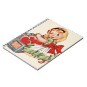 Hart Meisje Kind Retro Schattige Kinderen Notitieboek (Linkerzijde)