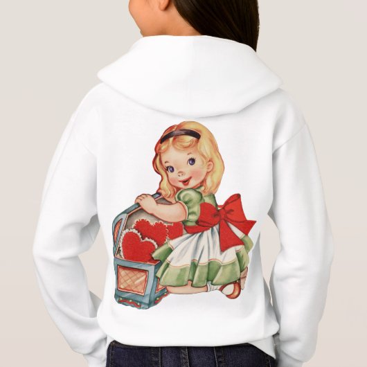 Hart Meisje Kind Retro Schattigee Kinderen (Achterkant)