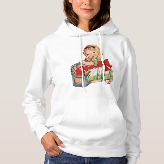 Hart Meisje Kind Retro Schattigee Kinderen Hoodie (Voorkant)