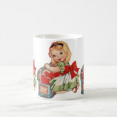 Hart Meisje Kind Retro Schattigee Kinderen Koffiemok (Center)