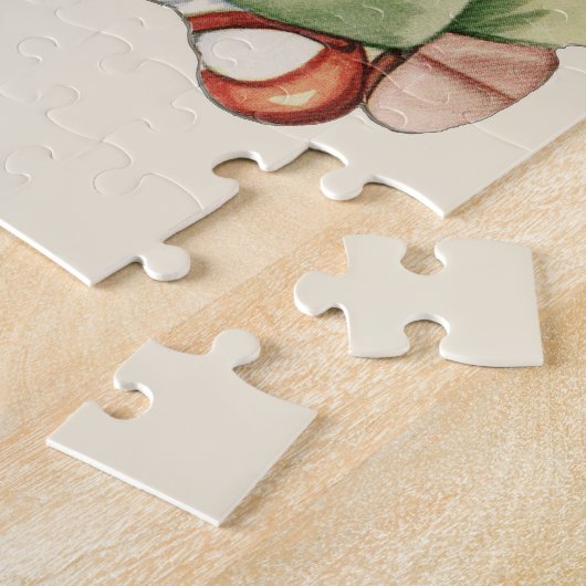 Hart Meisje Kind Retro Schattigee Kinderen Legpuzzel (Zijkant)